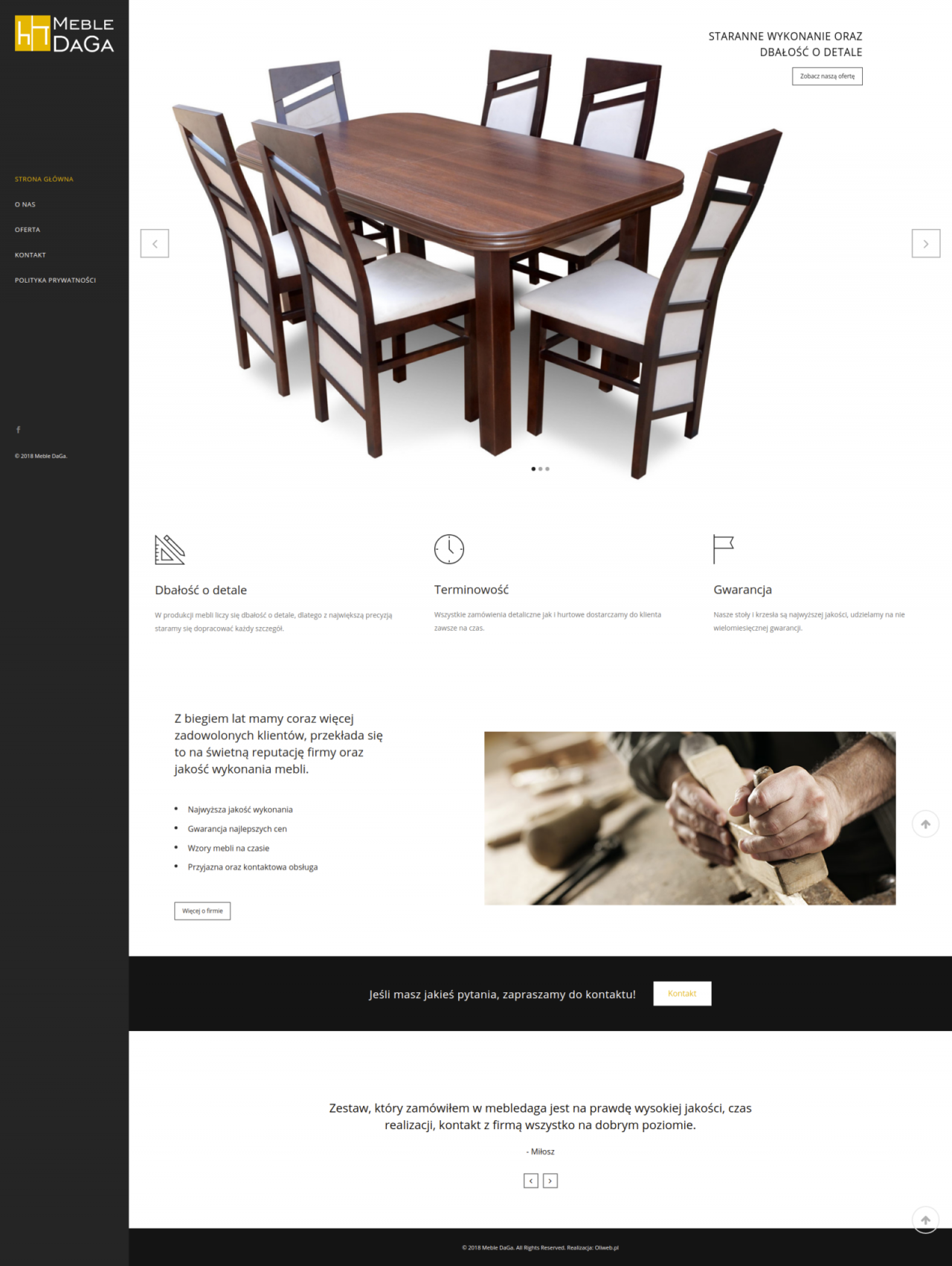 Mockup strona internetowa